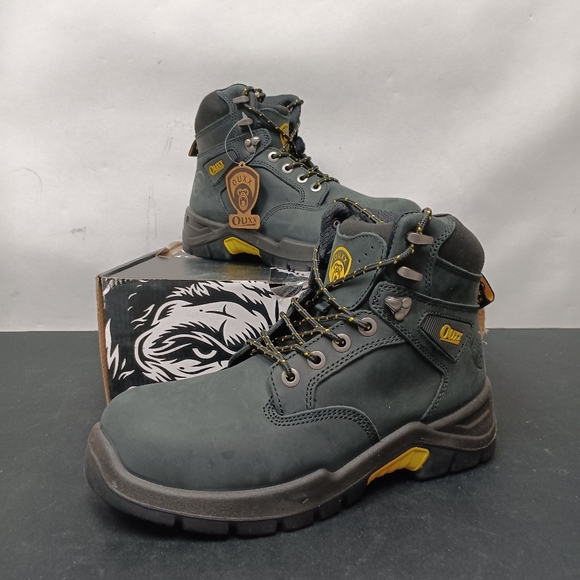 OUXX Work Boots for Men, Steel Toe & Non-Slip Rubber Safety Shoes - Picture 1 of 6